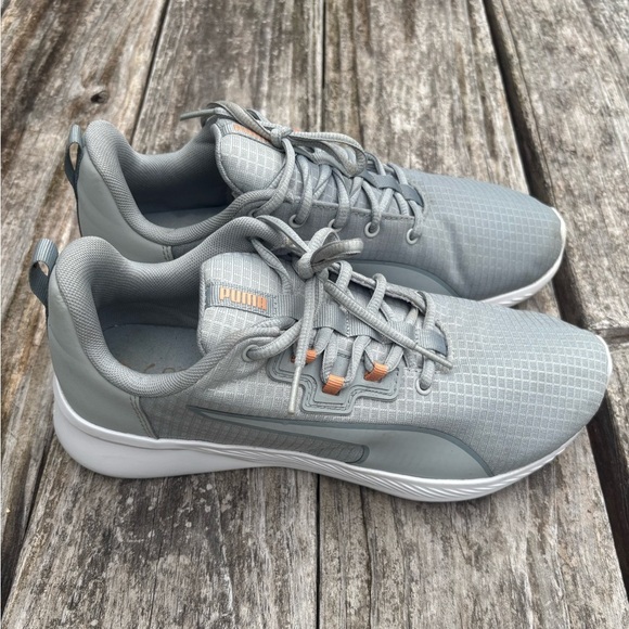 Puma Gray and Orange Running Shoes - Picture 1 of 7